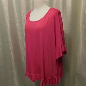 Ny Collection Plus Size Ruffle-Trim Top